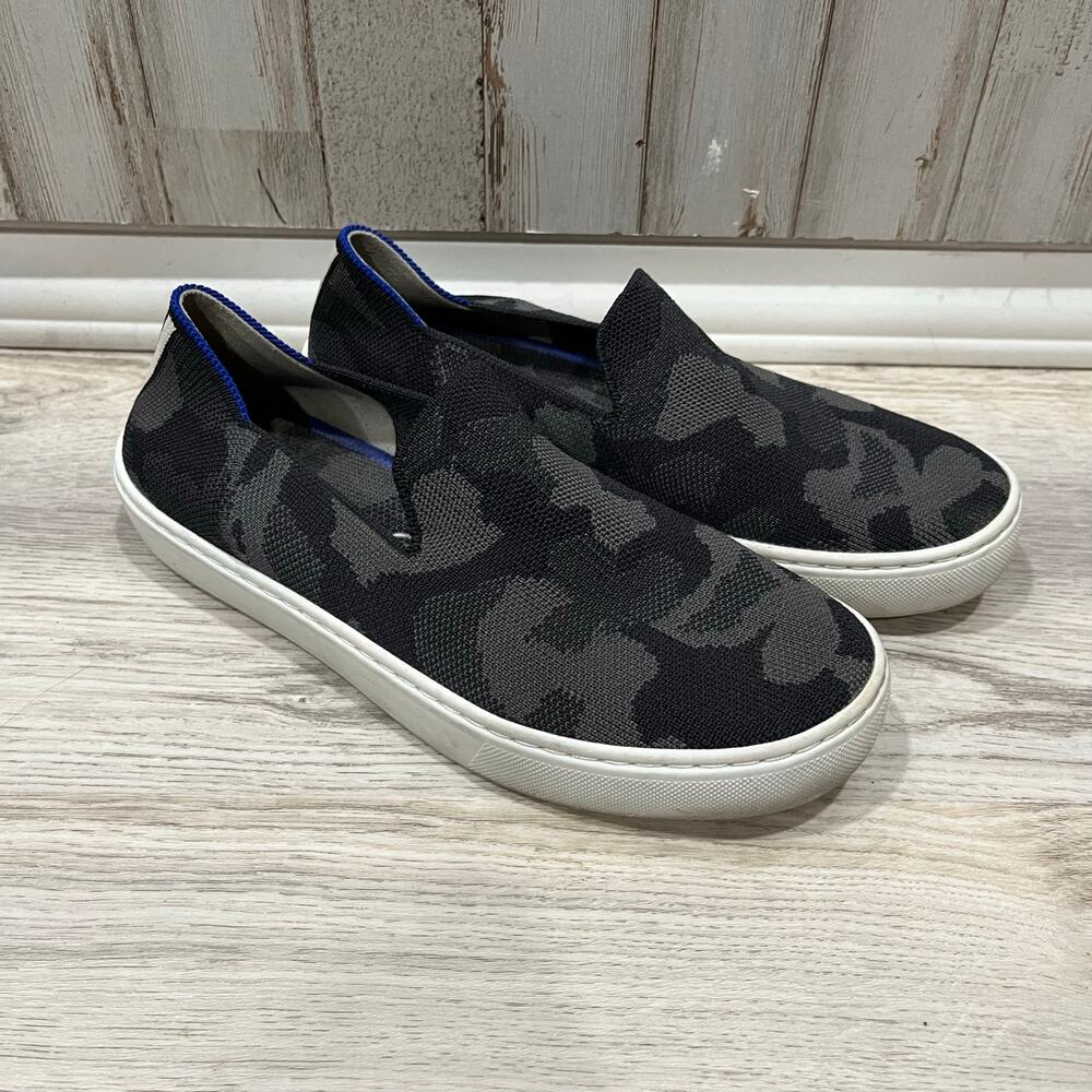 Rothy’s Original Slip On Sneaker Knit Gray Camo Camouflage Womens Size 6